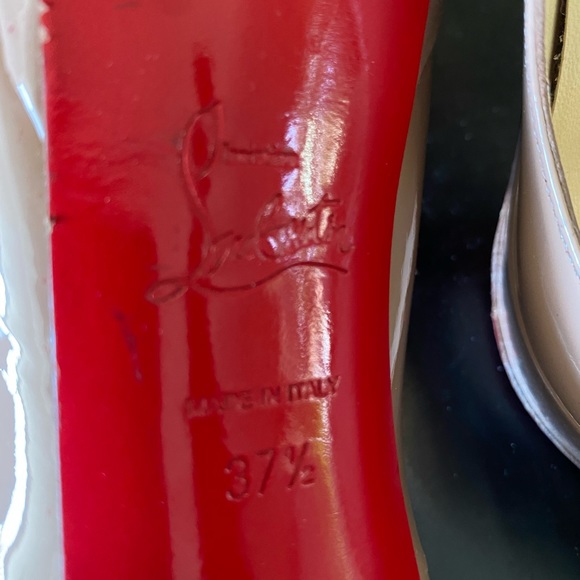 Pair of Christian Louboutin Banane 140 patent in nude. - Picture 6 of 8